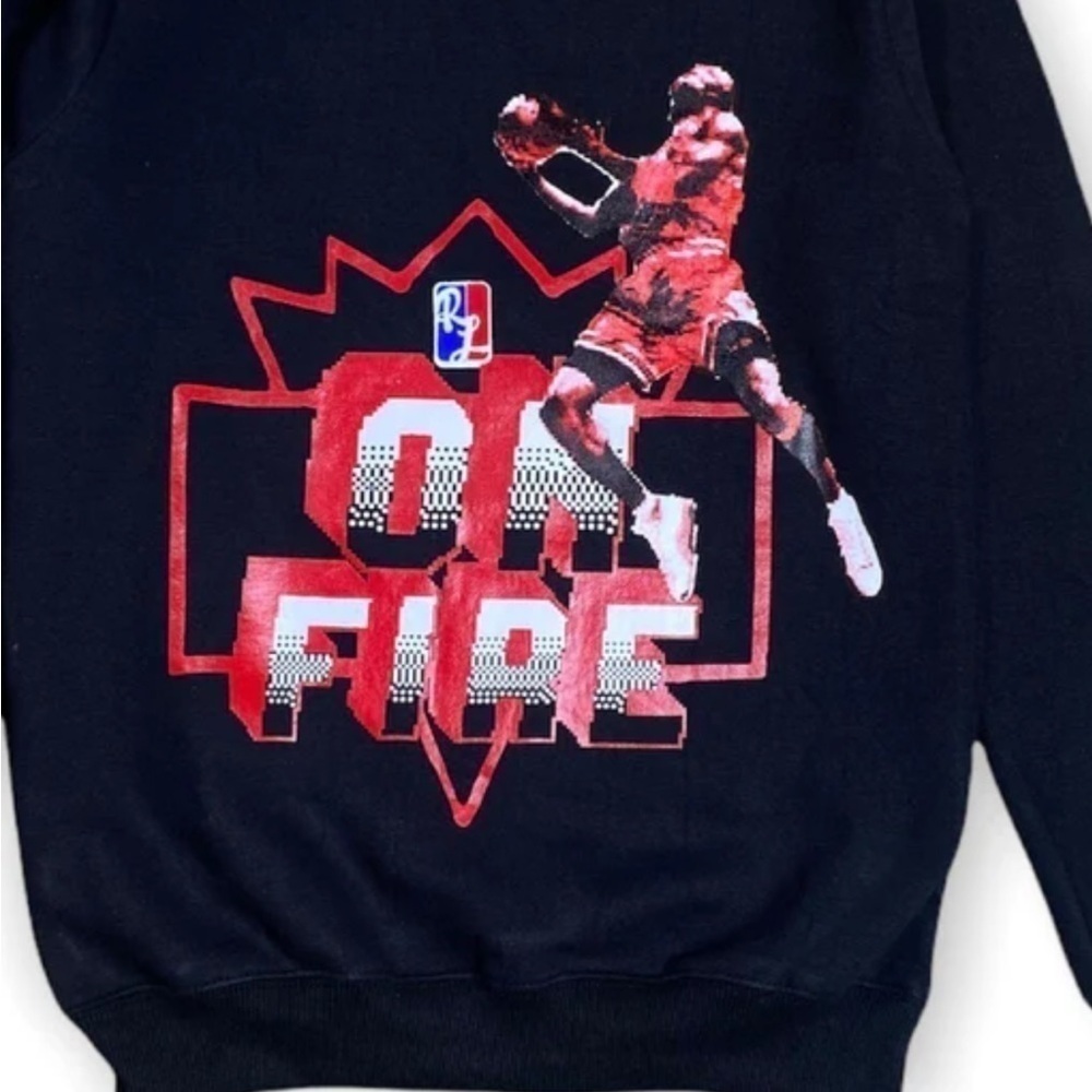 Retro label 4s red thunder on fire size large sweatshirt